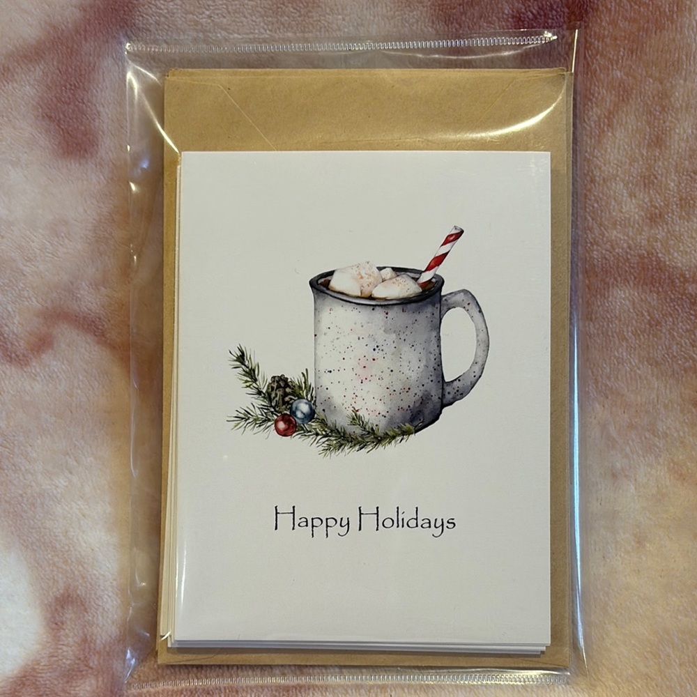 Christmas Holiday Greeting Card Variety Set of Six w Envelopes NWT 4x5 “cards